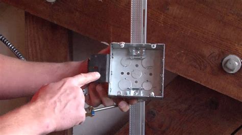 best electrical boxes for metal studs|installing outlet box on stud.